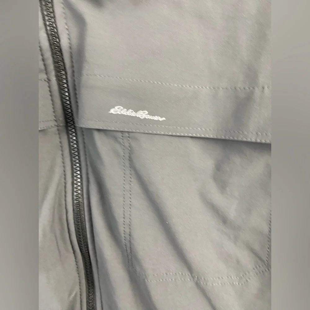 Eddie Bauer Travex Gray Nylon Spandex Outdoor hiking Fleece Lined Jacket Mens XL